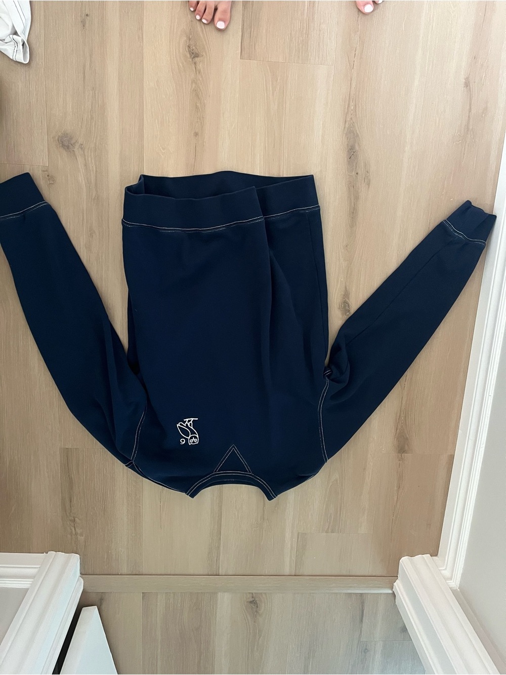 OVO Navy Crewneck Sweater with Embroidered Owl Logo